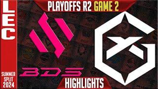 BDS vs GX Highlights Game 2 | LEC Playoffs Lower Round 2 Summer 2024 | Team BDS vs GiantX G2