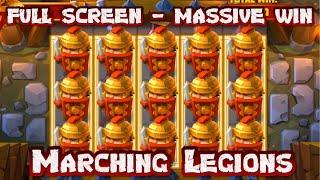 FULL SCREEN ON MARCHING LEGIONS NEW SLOT!! FINAL BONUS - HUGE WIN!! (RELAX GAMING)