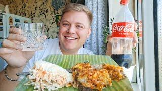 МУКБАНГ КТО СОДЕРЖИТ БЛОГЕРОВ ТОЧНО НЕ ВЫ! САЛАТ И МЯСО ПО-ФРАНЦУЗСКИ