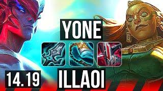 YONE vs ILLAOI (TOP) | Comeback, 43k DMG | EUW Master | 14.19