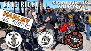 Epic Ride to The Hideout: Harley Davidsons & Sport Bikes Galore! #motorcycle