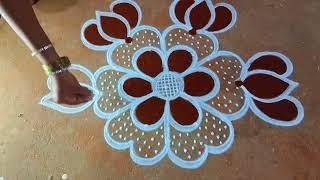 Simple padi kolam3*2 aani madham special rangolikolam pandaga muggulu Beautiful design kolam