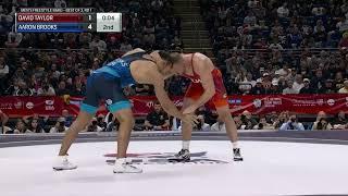 86kg Match 1 - Aaron Brooks vs David Taylor - 2024 U.S. Olympic Team Trials