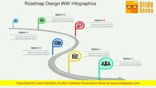 Roadmap Design With Infographics Powerpoint Templates