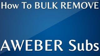 Aweber: How to Bulk Remove Unsubscribes in Aweber