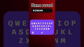 My name reveal