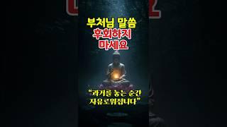 【부처님 말씀】 부처님이 알려준 후회를 멈추는 방법 1분명언 #부처님말씀 #마음공부 #후회없는삶 #지금이순간 #불교명언