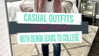 50+ CASUAL OUTFITS WITH DENIM JEANS TO COLLEGE | 50 TOP STUFF