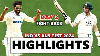 India vs Australia 4th Test Day 2 highlights 2024 | IND vs AUS Test Highlights