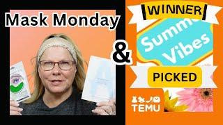 A @temu Mask Monday | Winner Announce from Temu Summer Vibes Collaboration | #temu #maskmonday