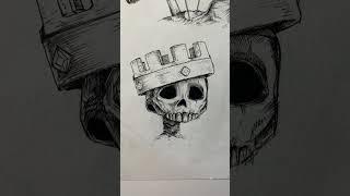 Skeleton King Lore (clash royale) #my #art #drawing