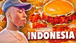 Black Man Reviews Popeyes SPICIEST Chicken in Jakarta Indonesia!  | Meeting Street Artists