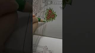 Christmas Speed Color Poinsettia Johanna Basford #shorts  #adultcolouring