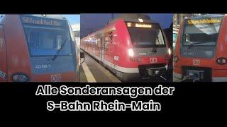 Aktuelle Sonderansagen von der S-Bahn Rhein-Main