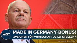 DEUTSCHLAND - SPD-Wahlkampfauftakt: Olaf Scholz präsentiert „Made in Germany“-Bonus | Bundestagswahl