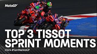 Top 3 #TissotSprint Moments  | 2024 #SanMarinoGP