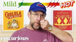 'Pepper X' Creator Ed Currie Tries 32 Hot Sauces | Epicurious