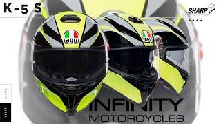 AGV K5-S - TYPHOON Black Grey Fluo Yellow Helmet Spin View Video