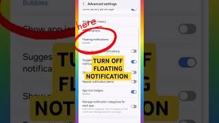 How to Turn off Floating Notification on Android mobile? #shortsfeed #shorts #trending