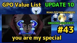 NEW GPO VALUE LIST UPDATE 10 #43 mythic chest has finally reached rock bottom?+mythic fruit giveaway