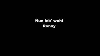 Ronny - Nun leb' wohl, es wär so schön gewesen - (Lyrics)