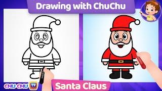 How to Draw Santa Claus, Elf, Reindeer and Christmas Tree? - Drawing for Kids Easy Step by Step