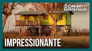 Exclusivo: Domingo Espetacular conhece casa que foi poupada pelo fogo durante incêndio no Pantanal