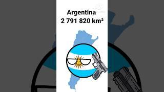 los países más grandes de América #humor #countryballs #america