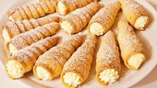 Cream horns / recipe. Dessert.