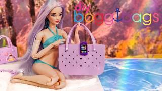 Quick Craft: Make A Bogg Bag Dupe In Miniature | DIY Tote Bag | Barbie Crafts