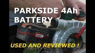 Parkside 4Ah battery from Lidl used and reviewed