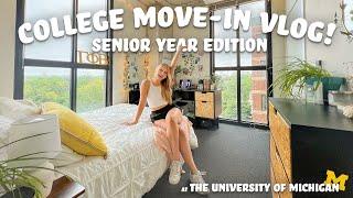 COLLEGE MOVE-IN VLOG 2022  senior year apartment move-in day at the University of Michigan!