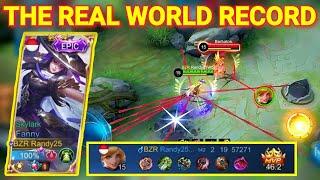 142 TOTAL KILLS! Fanny Mayhem World Record Kills!! Kekuatan Fanny Randy25! | Mobile Legends