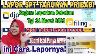 Cara Lapor SPT Tahunan Pribadi Online Istri