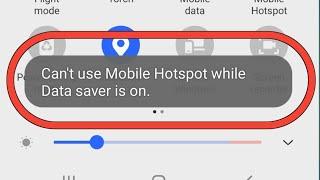 Can't Use Mobile Hotspot While Data Saver Is On | Samsung