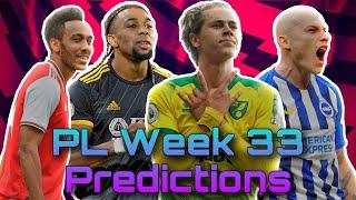 Premier League predictions - Week 33