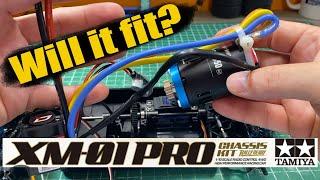 Tamiya XM01 Pro Rally Build  "Will it fit?" Hobbywing Combo and how not to Glue pt2