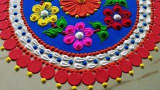 Simple rangoli designs without dots easy || Rangoli videos ||KS Kitchen & Lifestyle -