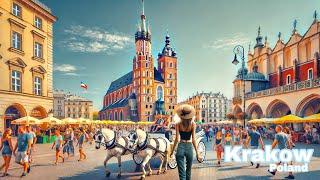 Krakow, Poland  - Summer  Walking Tour 4K-HDR  (▶207 min)