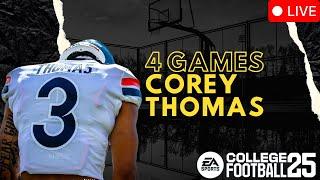 "EA Sports College Football 25! 4 Game Left For Corey Thomas Jr" BUNKER STREAM