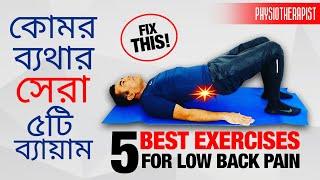 কোমর ব্যথার সেরা ৫ টি ব্যায়াম | 5 BEST EXERCISES FOR LOW BACK PAIN in BENGALI & ENGLISH