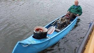 Julian Woods' triple transferator Stirling Engine powered canoe