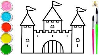 HOW TO DRAW A CASTLE - Step by Step | Easy Drawing