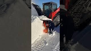 Monster snowblower for monster piles of snow. #skidsteerattachments #skidproattachments