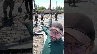 Процес бетонування підлог. #будівельнакомпанія