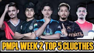 Top 5 clutches of Pmpl south Asia week 2 ️