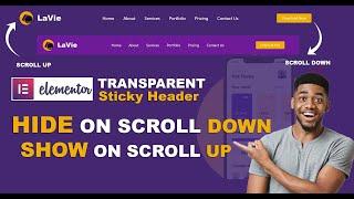 Advance Elementor STICKY HEADER: Hide Header on SCROLL DOWN and Show On SCROLL UP
