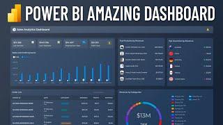 Power BI Amazing Sales Dashboard Building with Custom Visuals Tutorial for Beginners