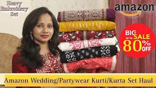 Amazon Wedding/Festive Special Kurti/Kurta Set Haul | Heavy Embroidery Sets | Ranjana R