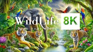 Tropical Forest Animals | Life Of Wildlife in Rain forest | 8K ULTRA-HD With Animals & Jungle Sounds